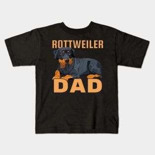 Rottweiler Dog Dad Kids T-Shirt